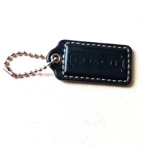 Coach Leather Purse Tag with Chain